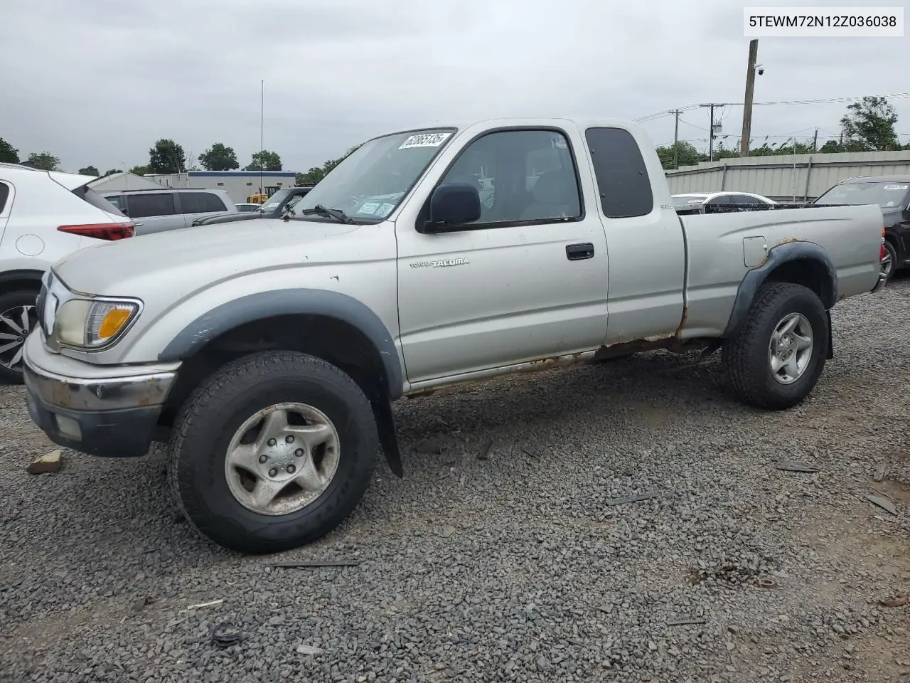 2002 Toyota Tacoma Xtracab VIN: 5TEWM72N12Z036038 Lot: 62865135
