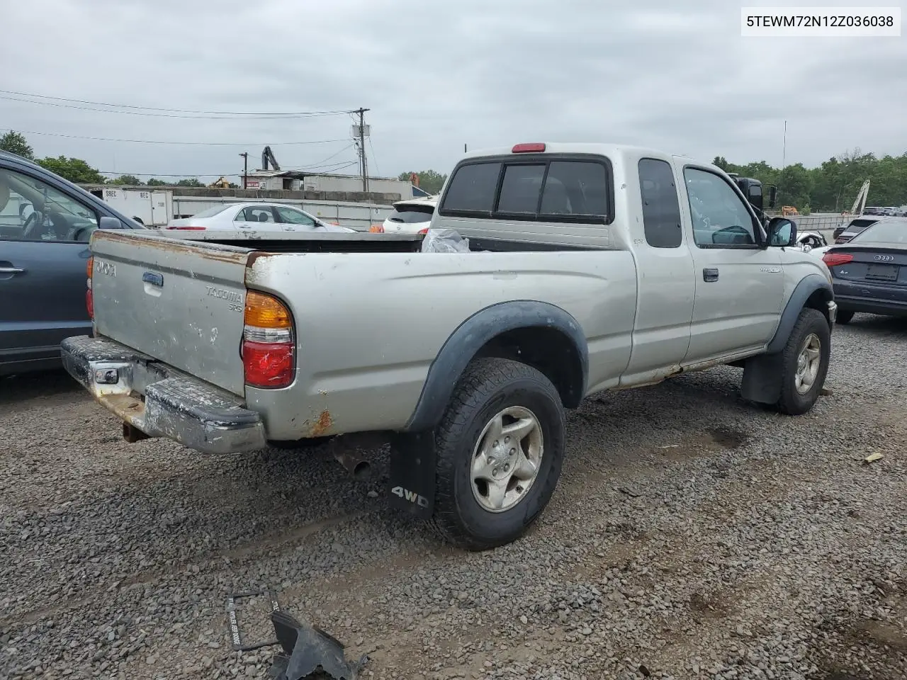 2002 Toyota Tacoma Xtracab VIN: 5TEWM72N12Z036038 Lot: 62865135