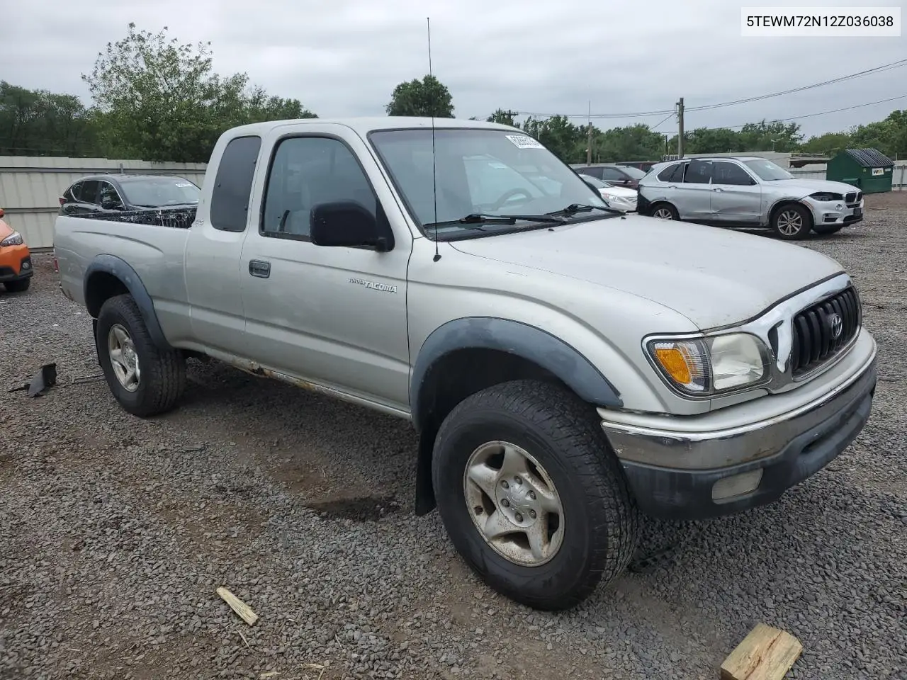 2002 Toyota Tacoma Xtracab VIN: 5TEWM72N12Z036038 Lot: 62865135