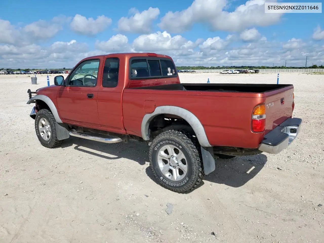 2002 Toyota Tacoma Xtracab Prerunner VIN: 5TESN92NX2Z011646 Lot: 62903555