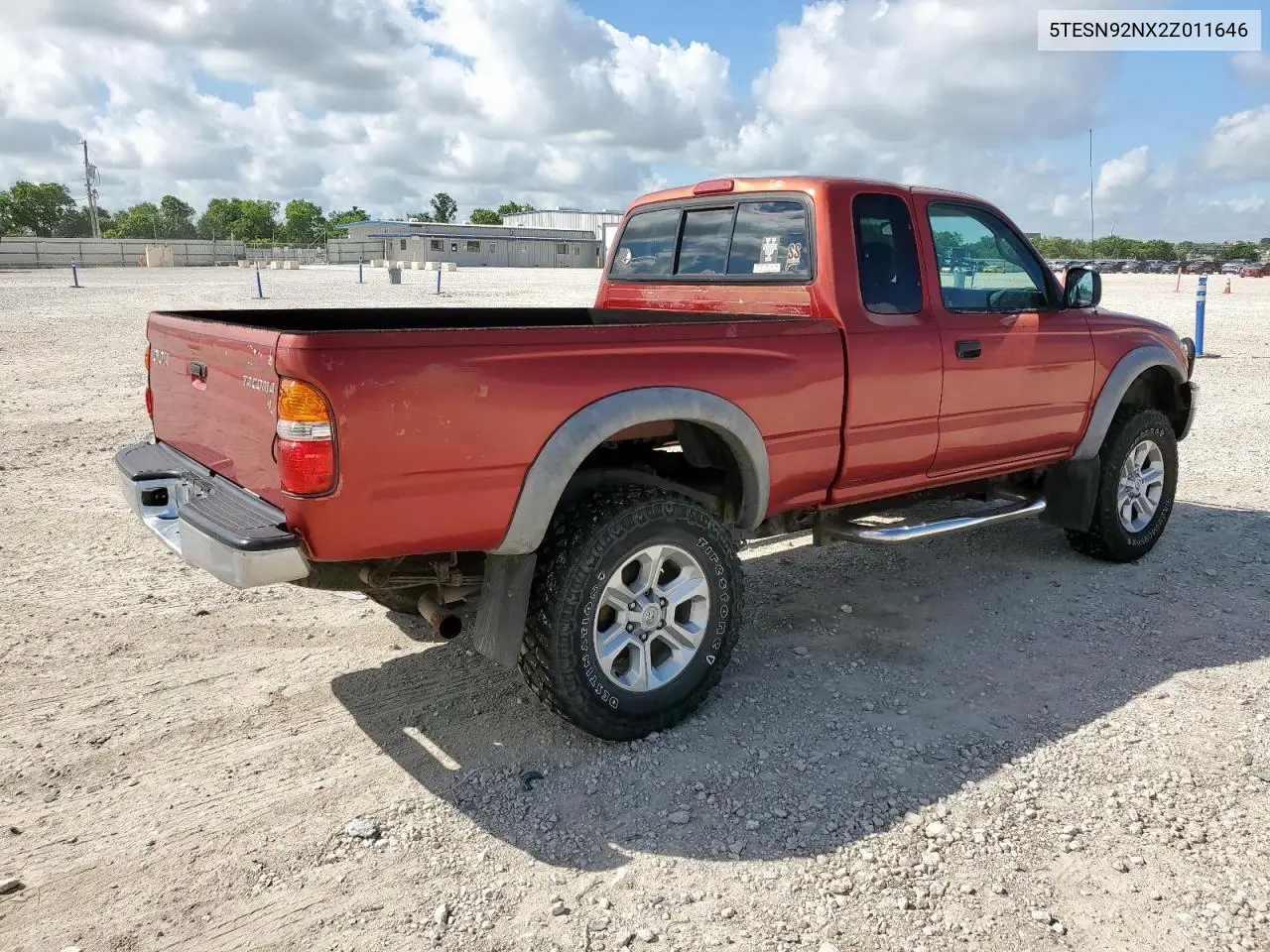 2002 Toyota Tacoma Xtracab Prerunner VIN: 5TESN92NX2Z011646 Lot: 62903555