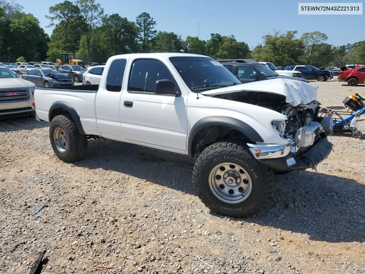 2003 Toyota Tacoma Xtracab VIN: 5TEWN72N43Z221313 Lot: 55942115