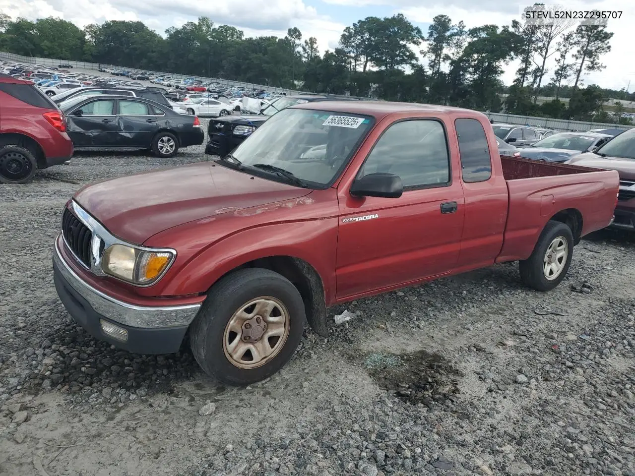 2003 Toyota Tacoma Xtracab VIN: 5TEVL52N23Z295707 Lot: 56365525