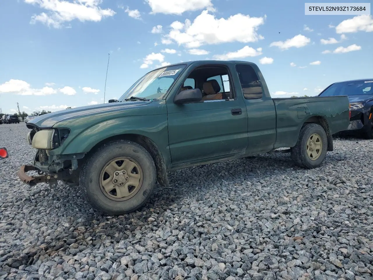 2003 Toyota Tacoma Xtracab VIN: 5TEVL52N93Z173684 Lot: 56880375