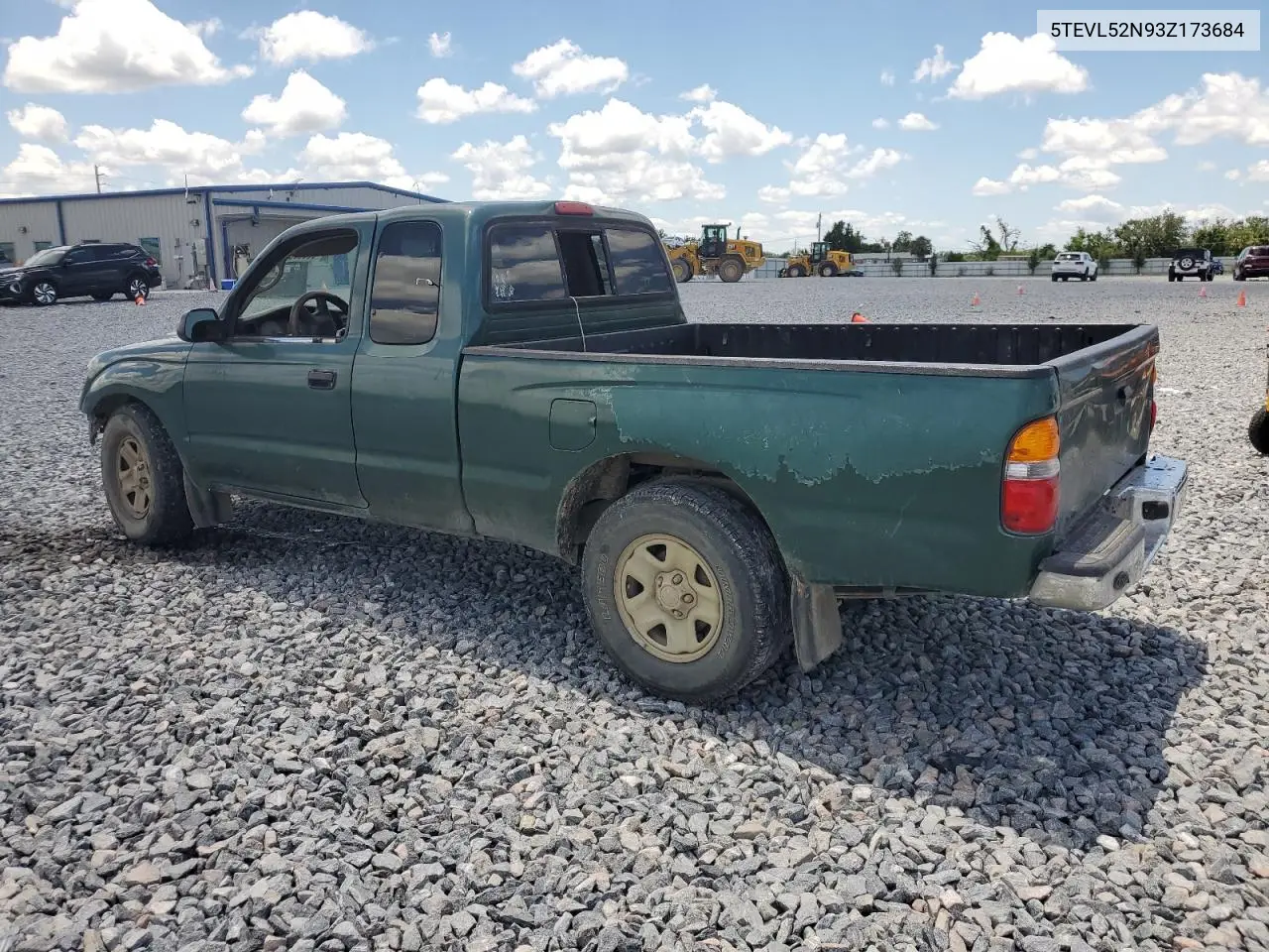 2003 Toyota Tacoma Xtracab VIN: 5TEVL52N93Z173684 Lot: 56880375