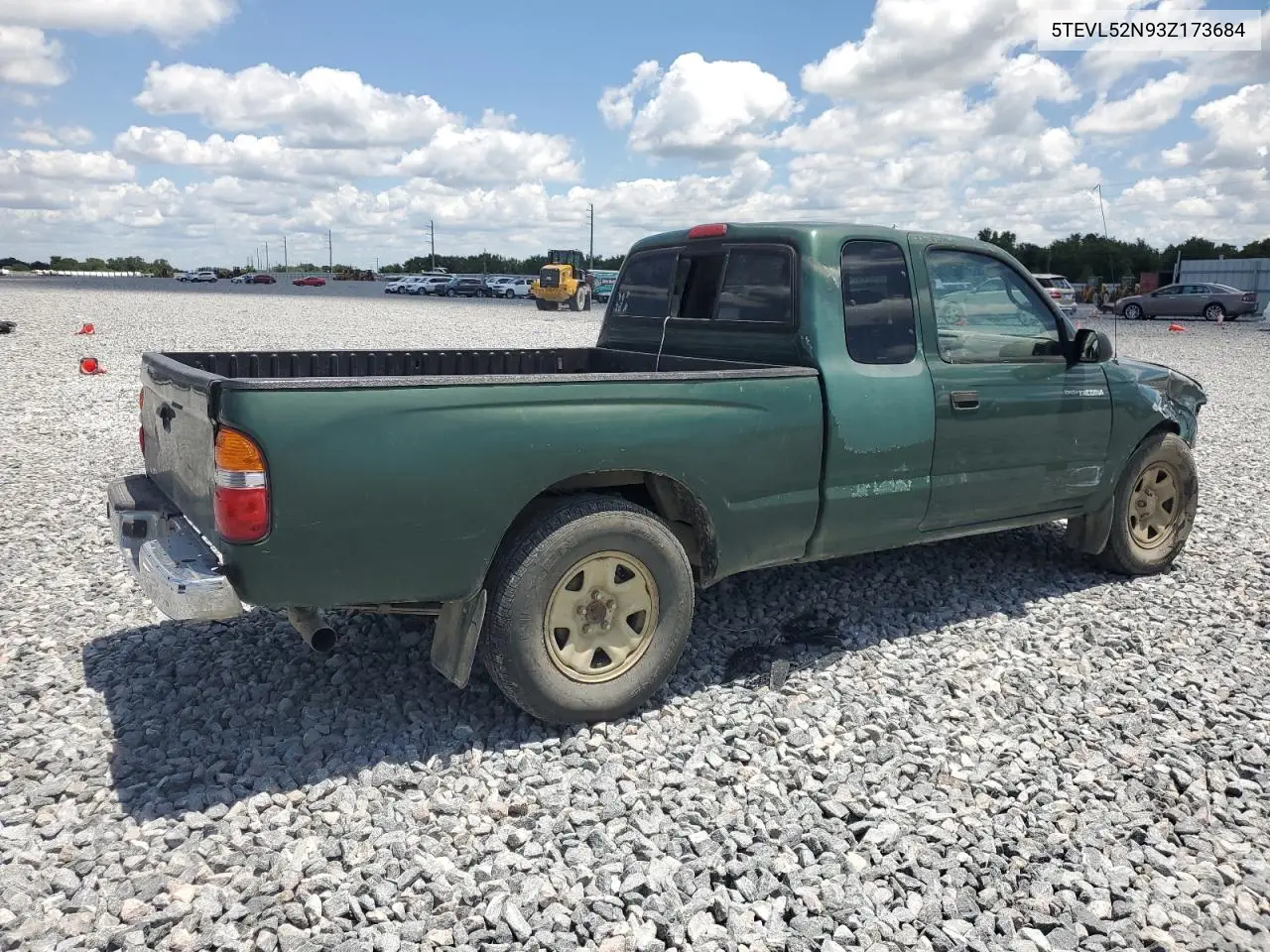 2003 Toyota Tacoma Xtracab VIN: 5TEVL52N93Z173684 Lot: 56880375