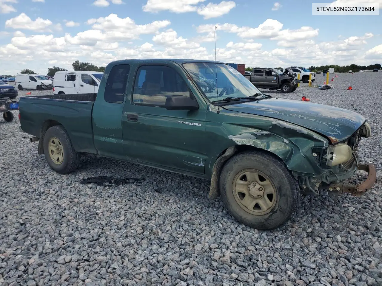 2003 Toyota Tacoma Xtracab VIN: 5TEVL52N93Z173684 Lot: 56880375