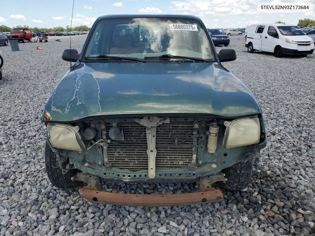 2003 Toyota Tacoma Xtracab VIN: 5TEVL52N93Z173684 Lot: 56880375