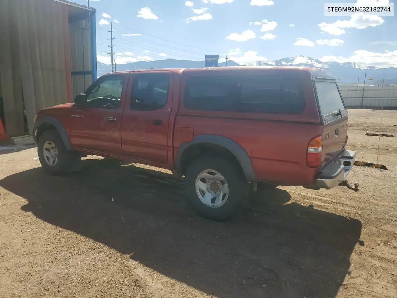 2003 Toyota Tacoma Double Cab Prerunner VIN: 5TEGM92N63Z182744 Lot: 56964215
