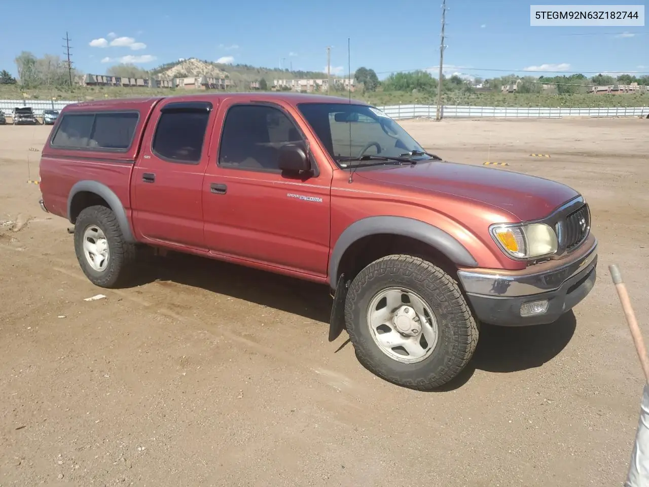 2003 Toyota Tacoma Double Cab Prerunner VIN: 5TEGM92N63Z182744 Lot: 56964215