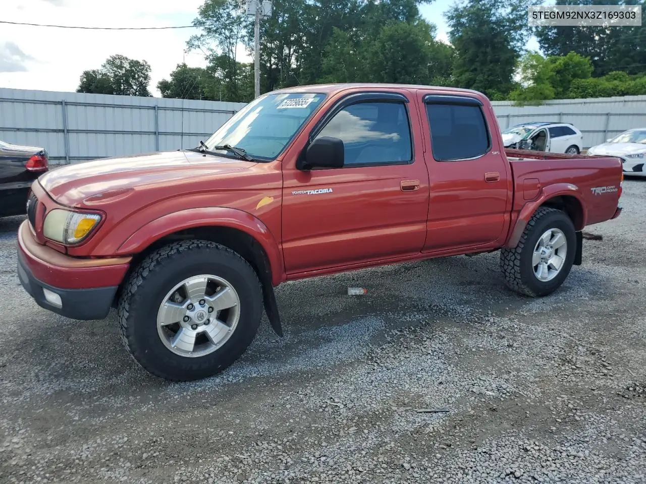 2003 Toyota Tacoma Double Cab Prerunner VIN: 5TEGM92NX3Z169303 Lot: 57229655