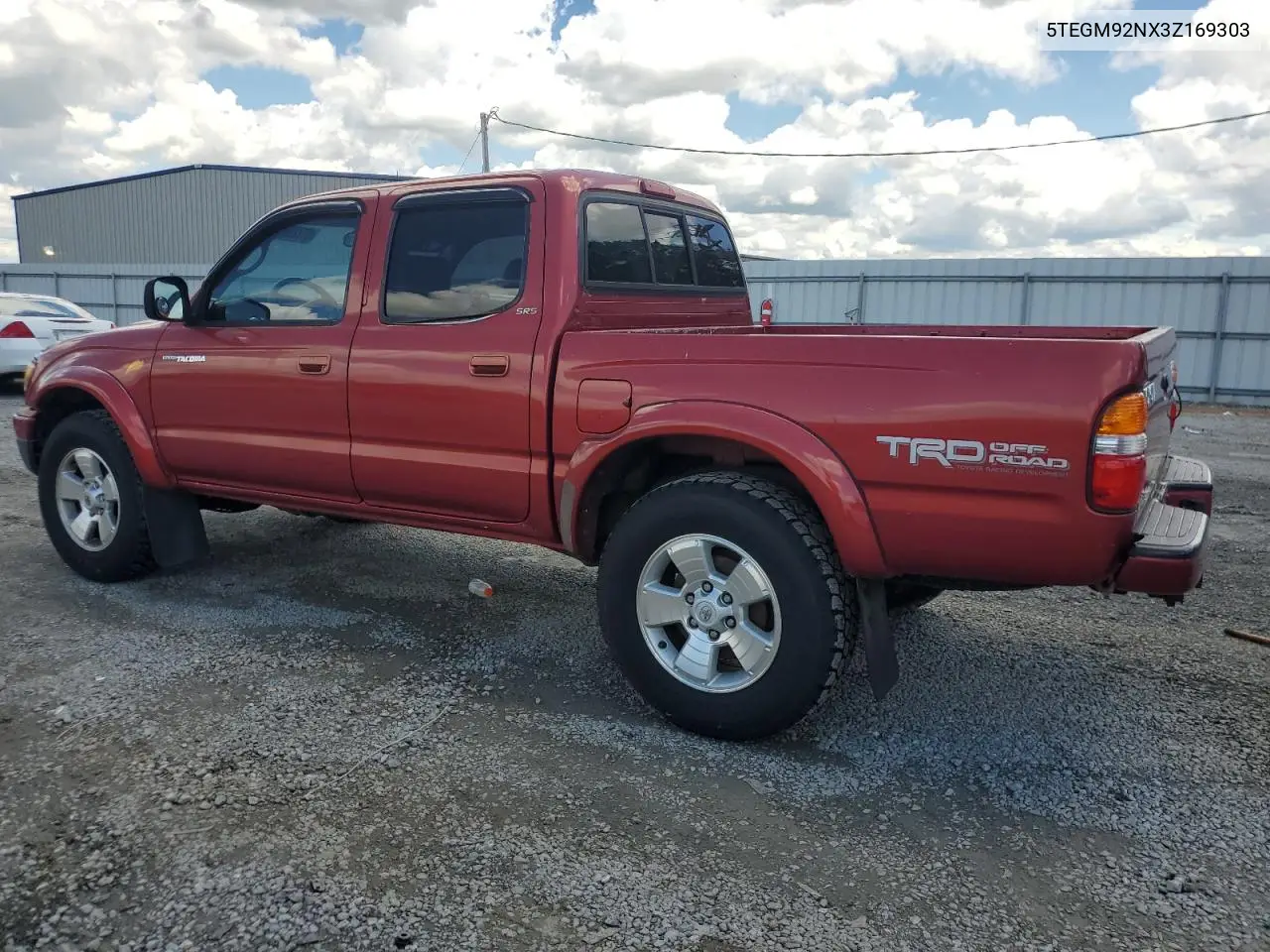 2003 Toyota Tacoma Double Cab Prerunner VIN: 5TEGM92NX3Z169303 Lot: 57229655