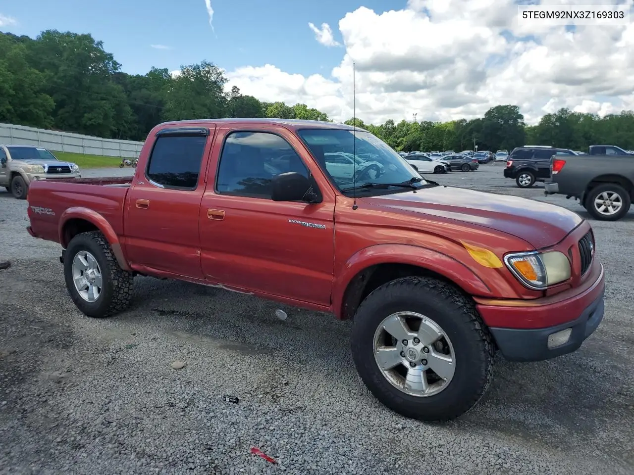 2003 Toyota Tacoma Double Cab Prerunner VIN: 5TEGM92NX3Z169303 Lot: 57229655