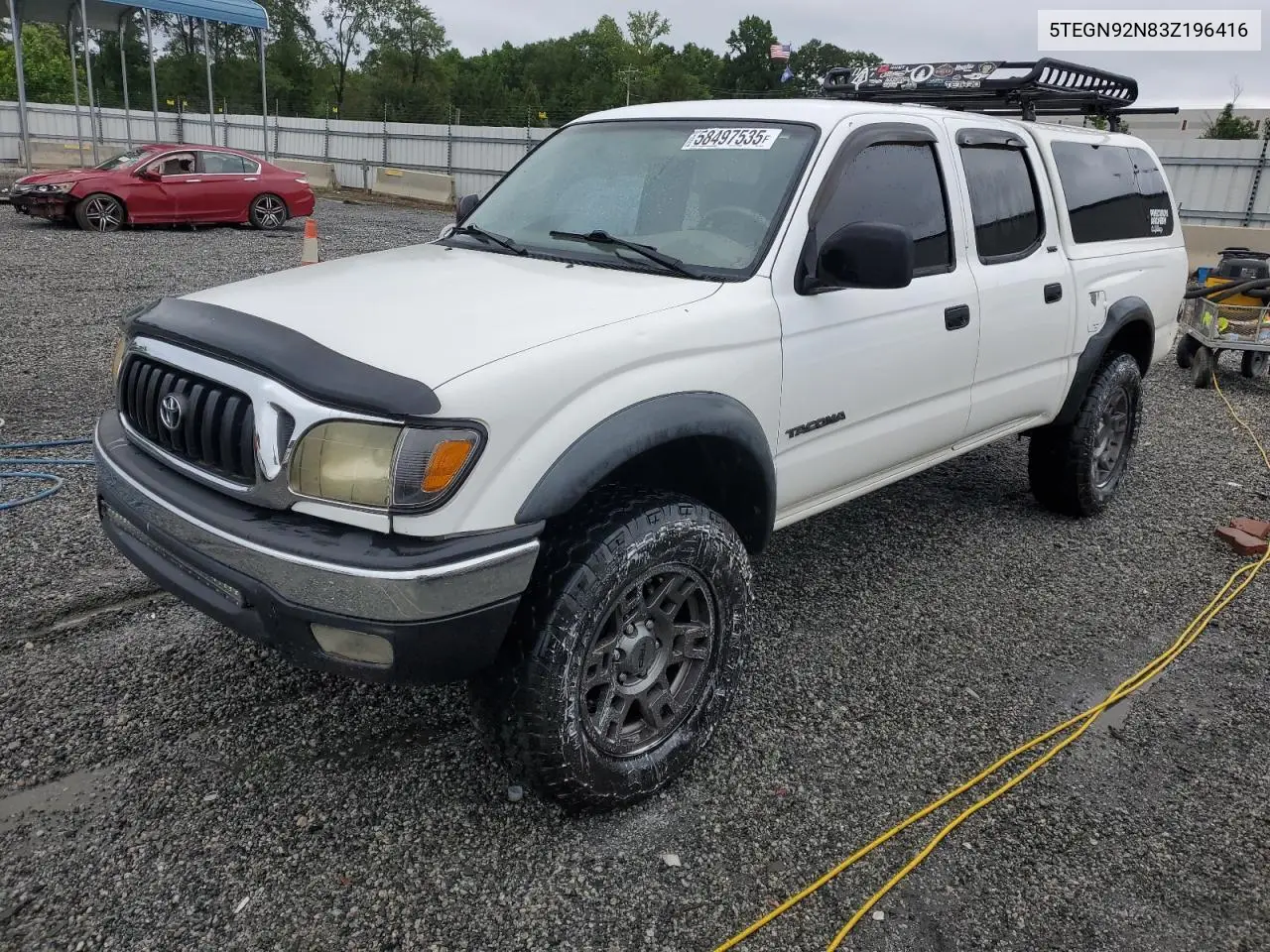 2003 Toyota Tacoma Double Cab Prerunner VIN: 5TEGN92N83Z196416 Lot: 58497535