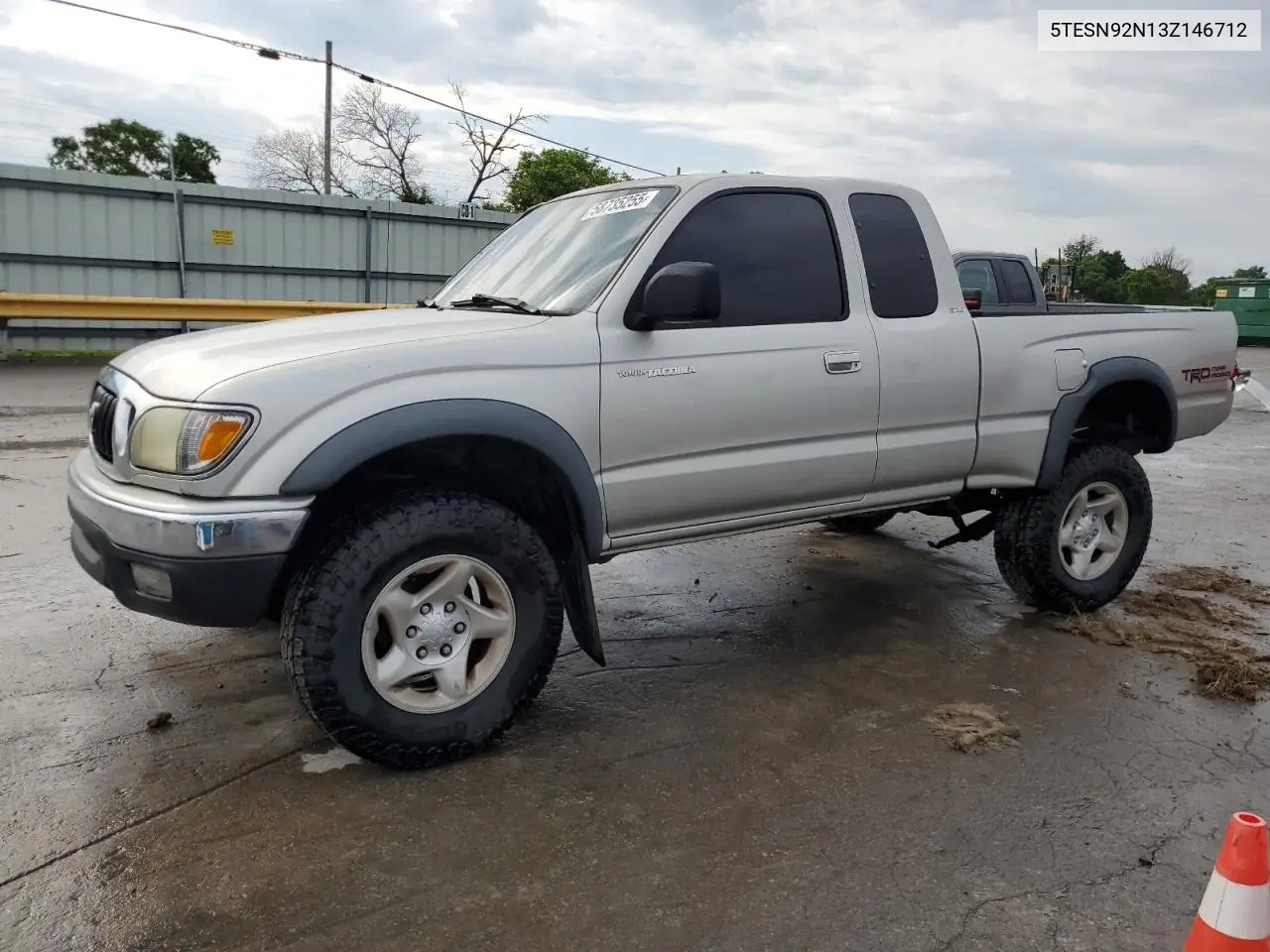 2003 Toyota Tacoma Xtracab Prerunner VIN: 5TESN92N13Z146712 Lot: 58735255