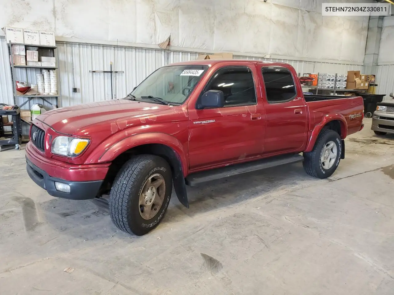 2004 Toyota Tacoma Double Cab VIN: 5TEHN72N34Z330811 Lot: 56984435