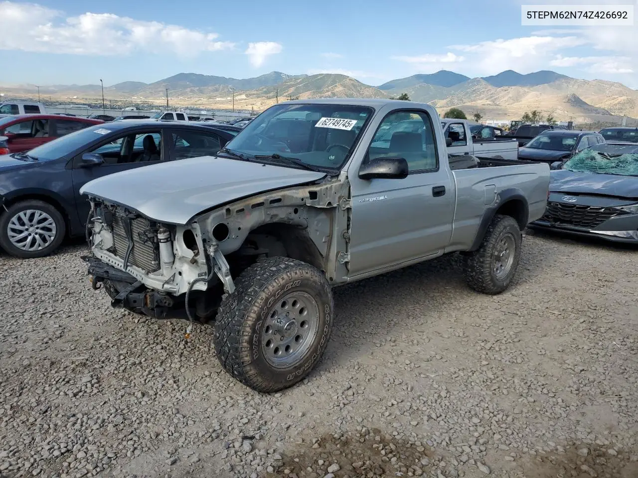 2004 Toyota Tacoma VIN: 5TEPM62N74Z426692 Lot: 62749745