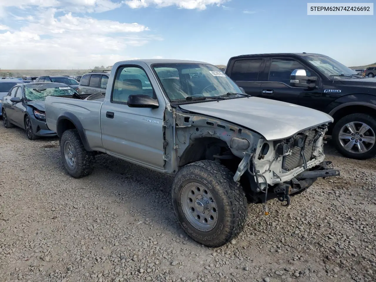 2004 Toyota Tacoma VIN: 5TEPM62N74Z426692 Lot: 62749745