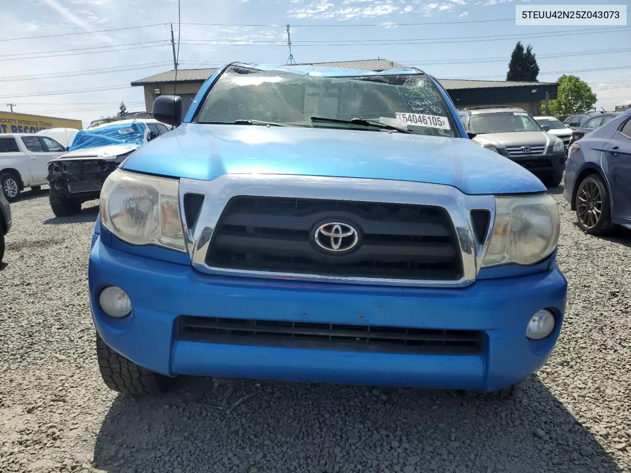 2005 Toyota Tacoma Access Cab VIN: 5TEUU42N25Z043073 Lot: 54046105
