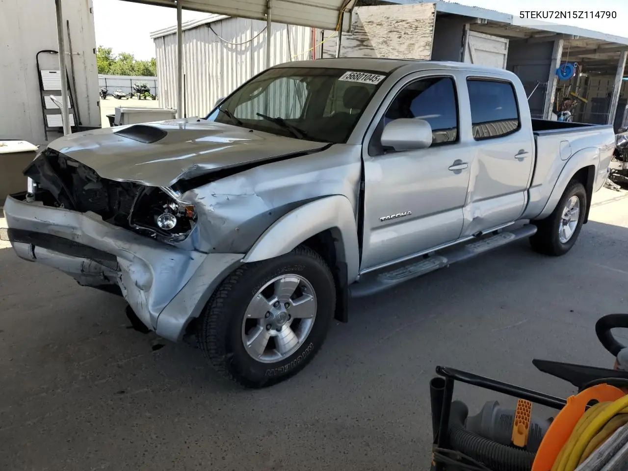 2005 Toyota Tacoma Double Cab Prerunner Long Bed VIN: 5TEKU72N15Z114790 Lot: 56801045
