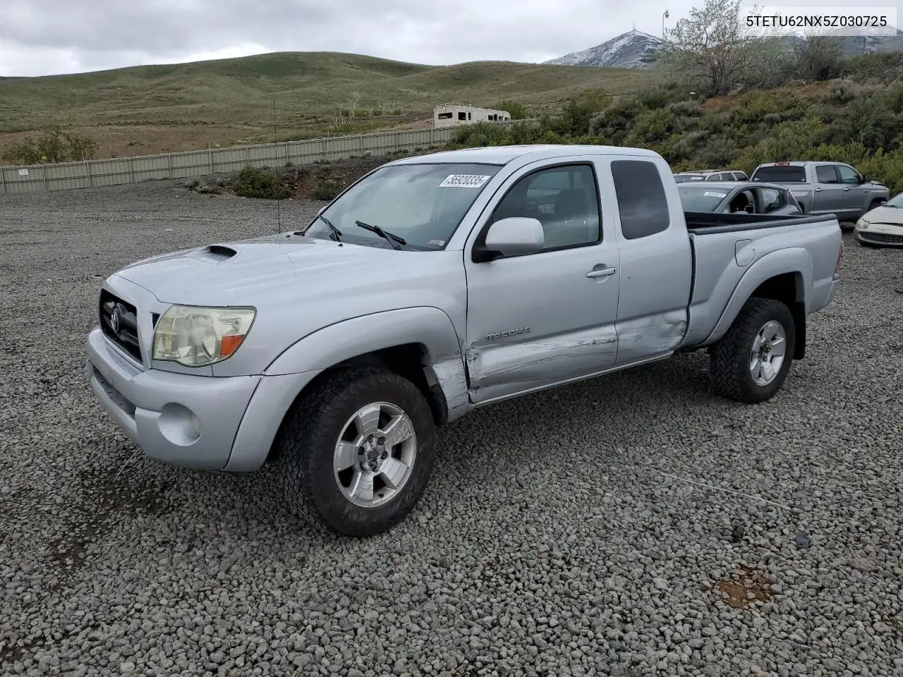 2005 Toyota Tacoma Prerunner Access Cab VIN: 5TETU62NX5Z030725 Lot: 56920335