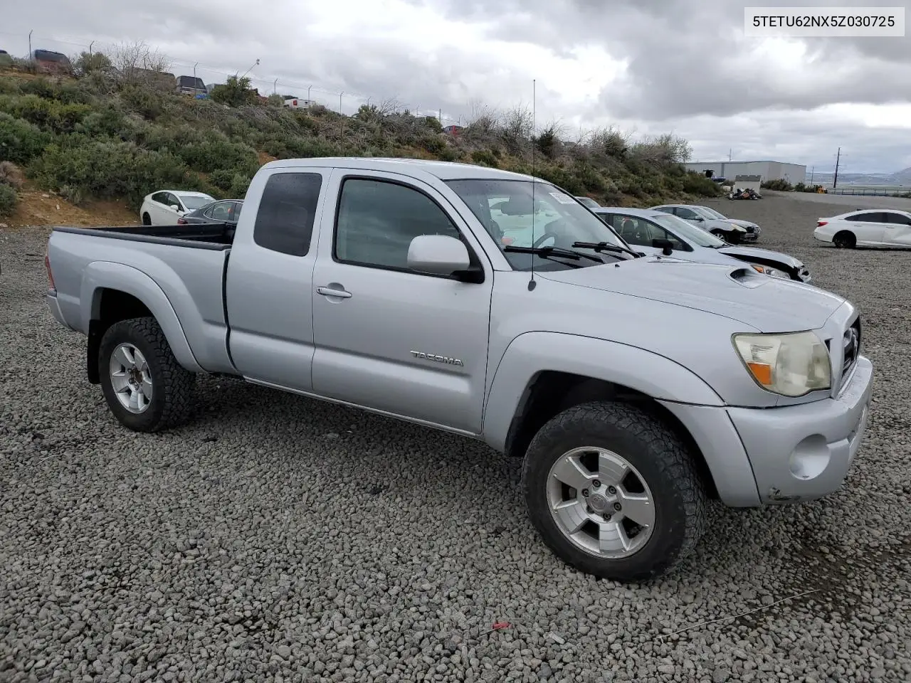 2005 Toyota Tacoma Prerunner Access Cab VIN: 5TETU62NX5Z030725 Lot: 56920335