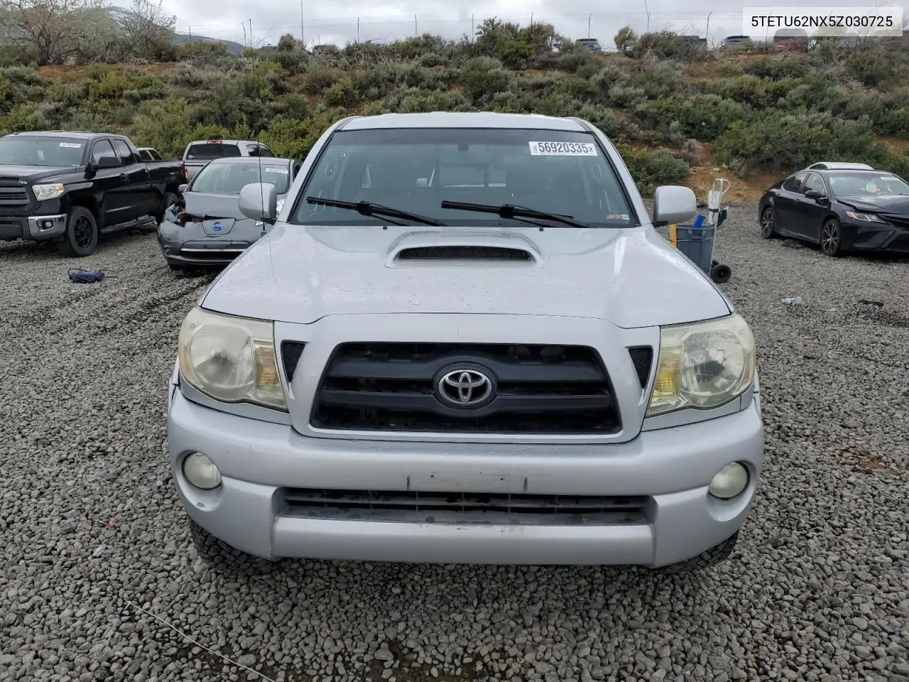 2005 Toyota Tacoma Prerunner Access Cab VIN: 5TETU62NX5Z030725 Lot: 56920335