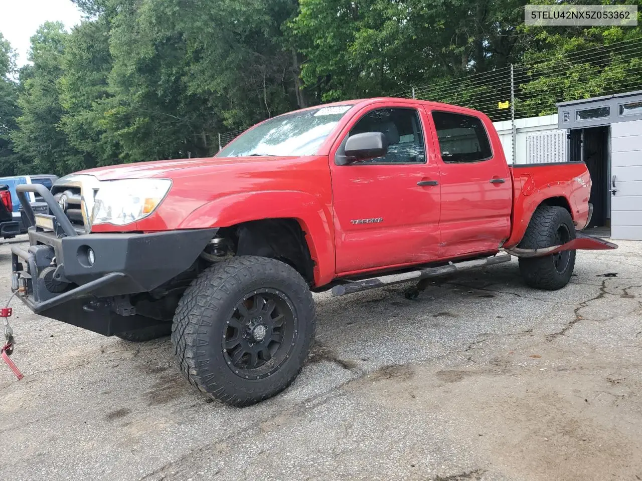 2005 Toyota Tacoma Double Cab VIN: 5TELU42NX5Z053362 Lot: 62882255