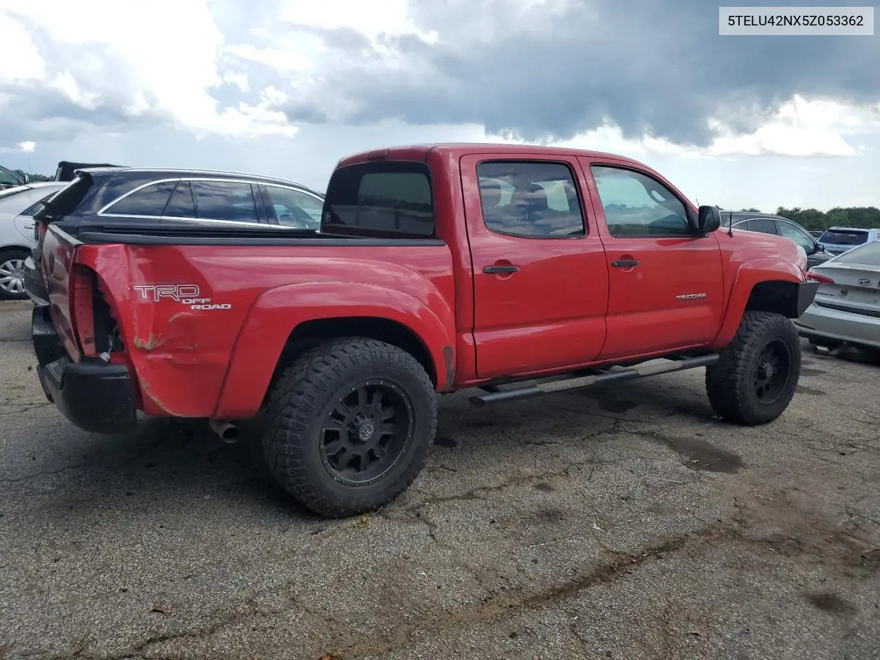 2005 Toyota Tacoma Double Cab VIN: 5TELU42NX5Z053362 Lot: 62882255