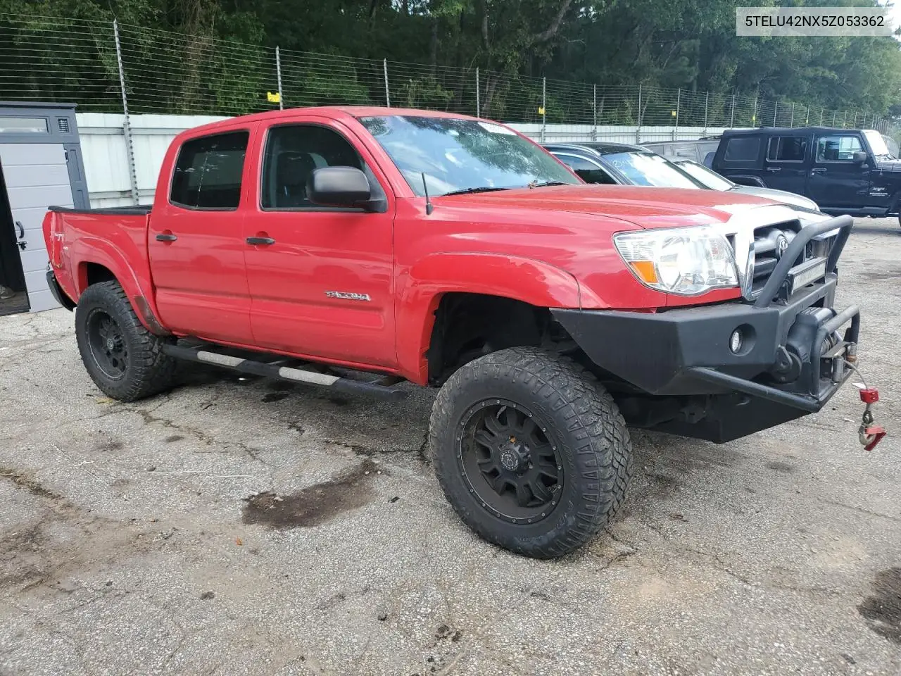 2005 Toyota Tacoma Double Cab VIN: 5TELU42NX5Z053362 Lot: 62882255