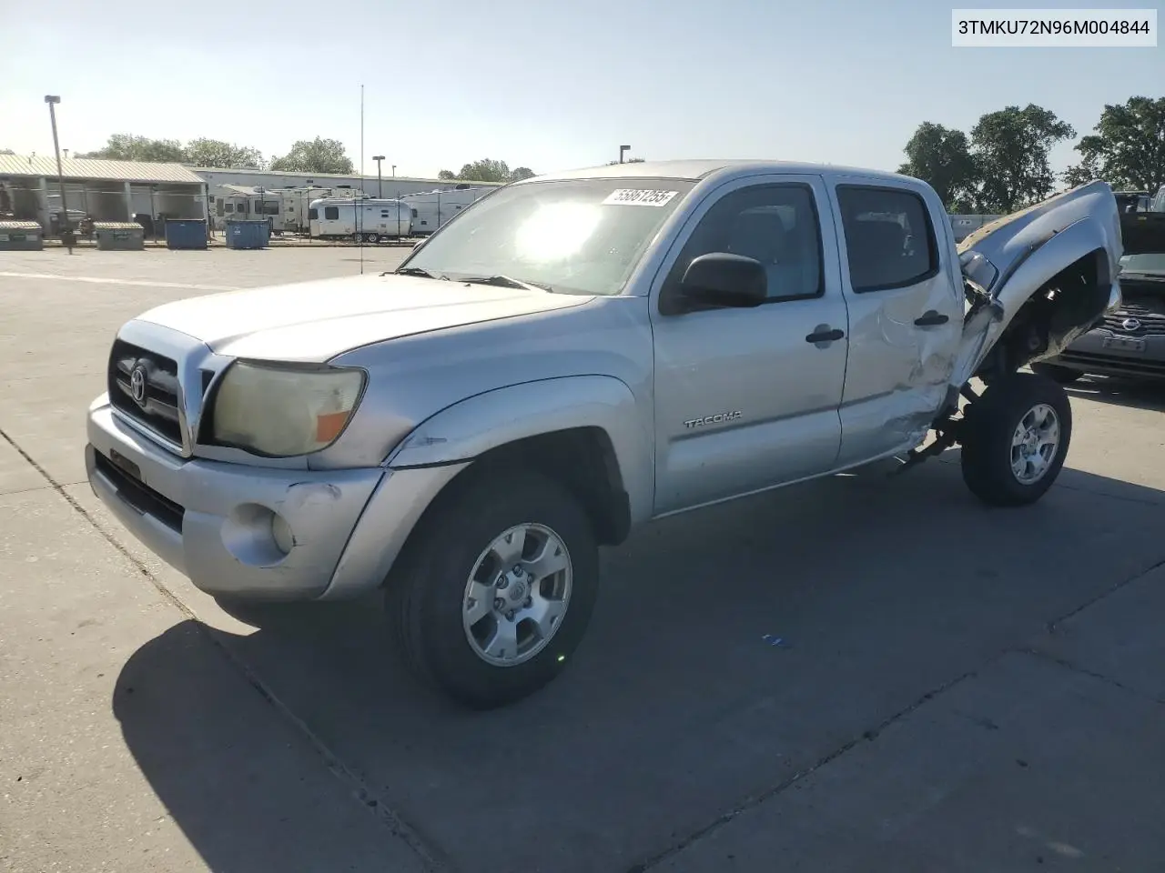 2006 Toyota Tacoma Double Cab Prerunner Long Bed VIN: 3TMKU72N96M004844 Lot: 55861255