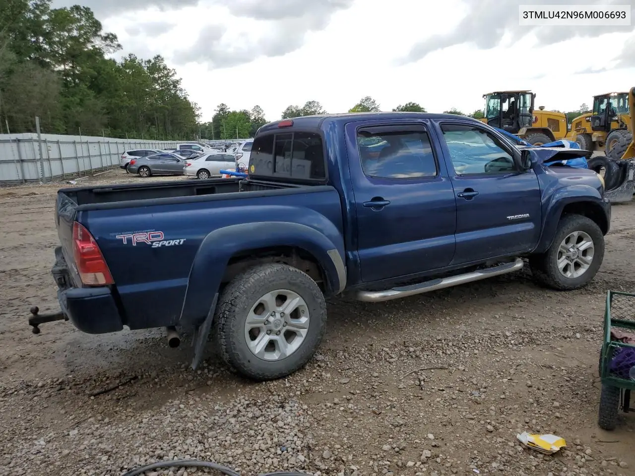 2006 Toyota Tacoma Double Cab VIN: 3TMLU42N96M006693 Lot: 56398135