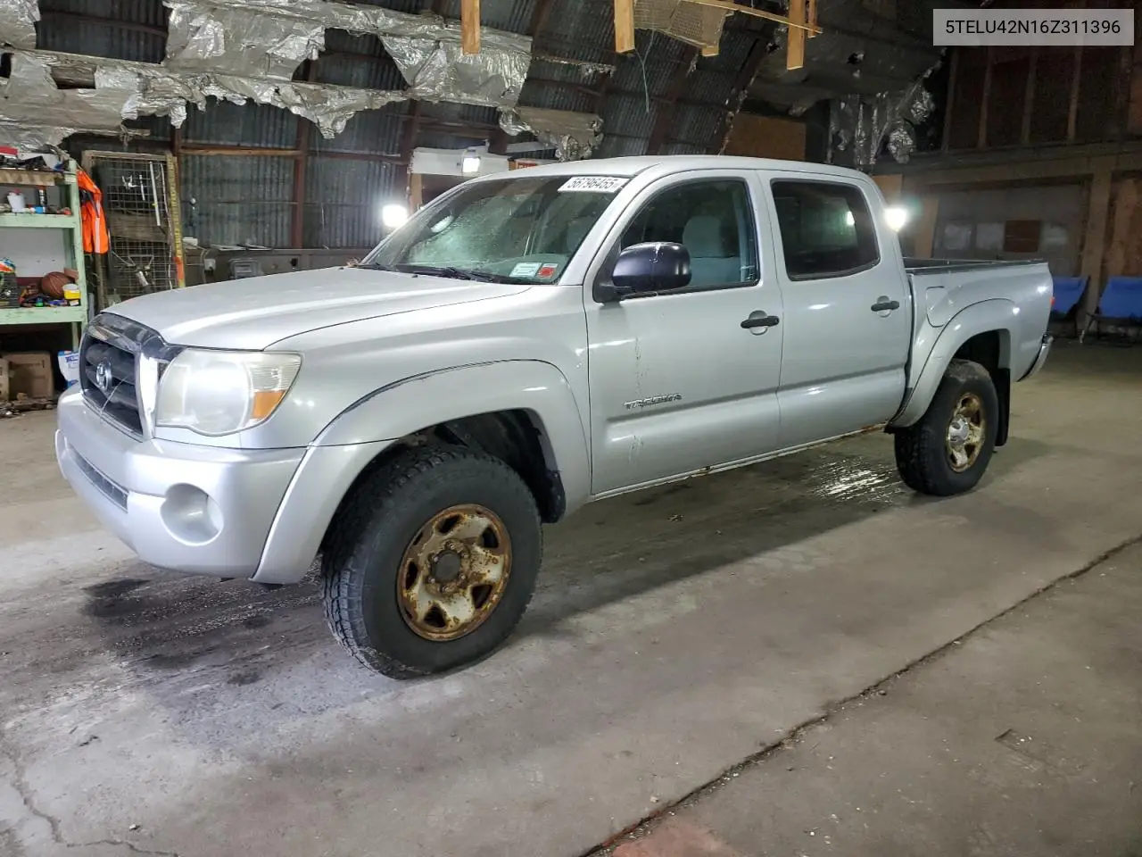 2006 Toyota Tacoma Double Cab VIN: 5TELU42N16Z311396 Lot: 56796455