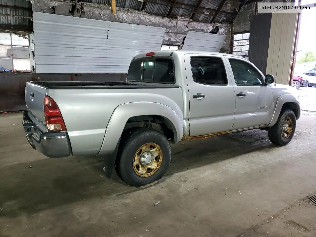 2006 Toyota Tacoma Double Cab VIN: 5TELU42N16Z311396 Lot: 56796455
