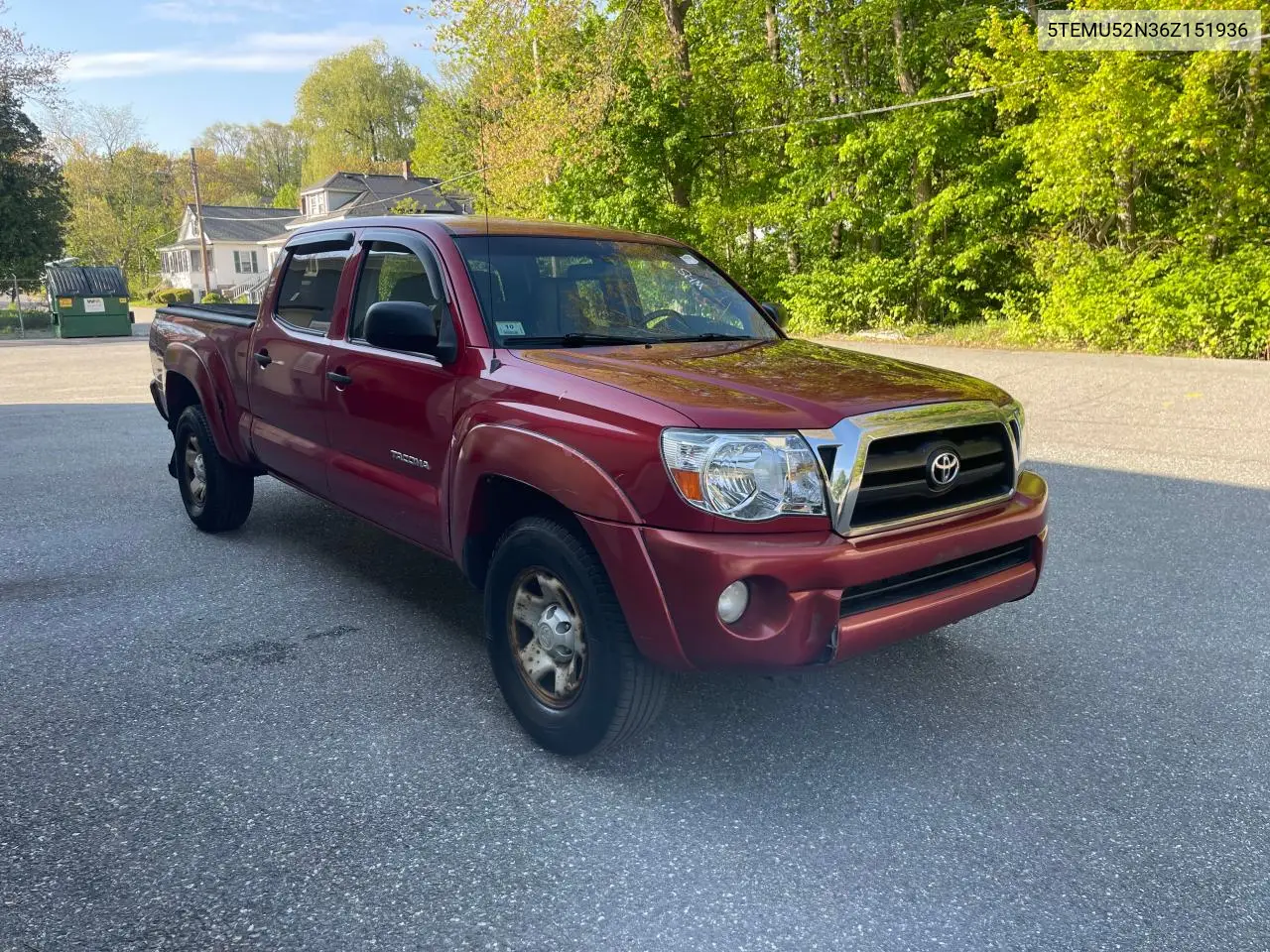 2006 Toyota Tacoma Double Cab Long Bed VIN: 5TEMU52N36Z151936 Lot: 57321815