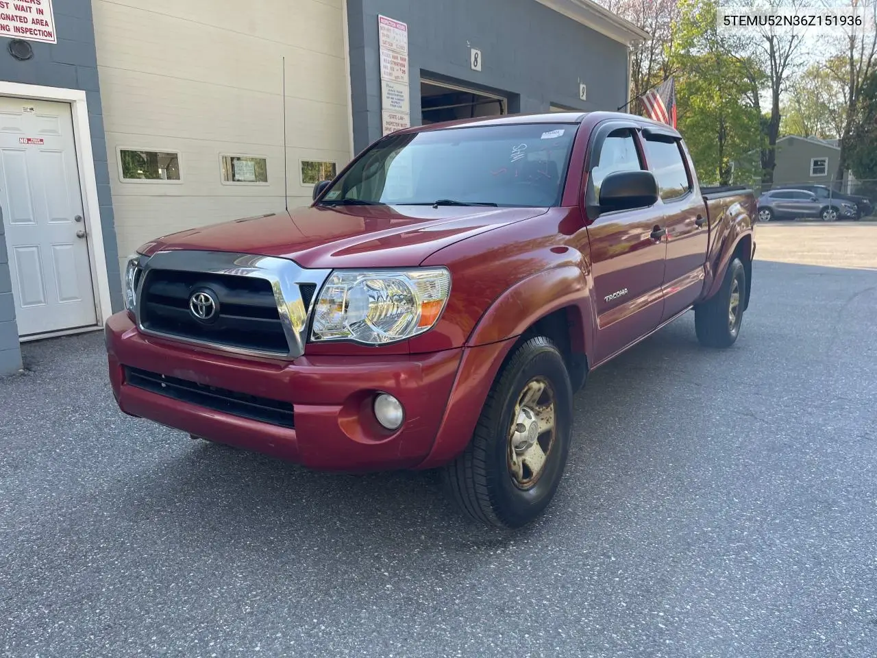 2006 Toyota Tacoma Double Cab Long Bed VIN: 5TEMU52N36Z151936 Lot: 57321815
