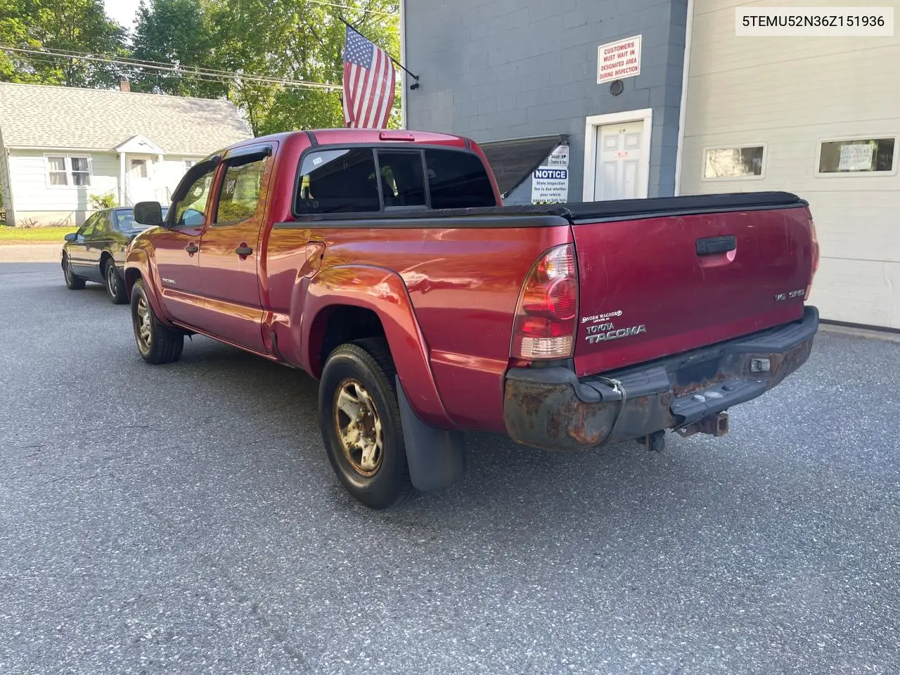 2006 Toyota Tacoma Double Cab Long Bed VIN: 5TEMU52N36Z151936 Lot: 57321815