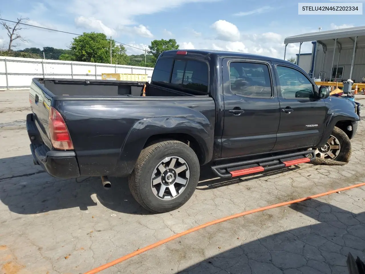 2006 Toyota Tacoma Double Cab VIN: 5TELU42N46Z202334 Lot: 61618685