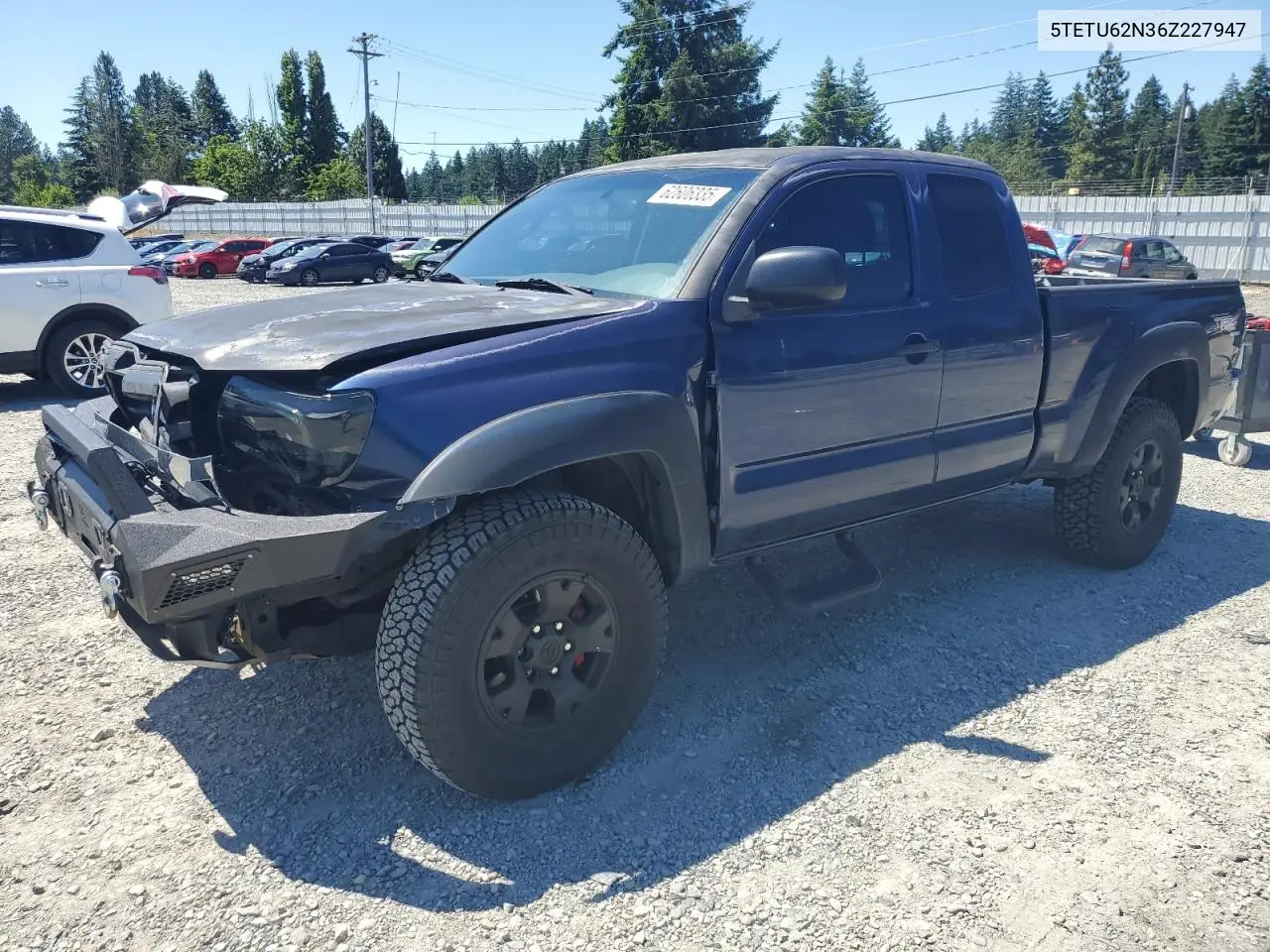 2006 Toyota Tacoma Prerunner Access Cab VIN: 5TETU62N36Z227947 Lot: 62606335