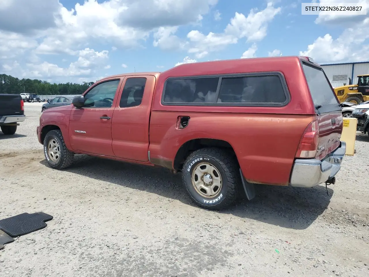 2006 Toyota Tacoma Access Cab VIN: 5TETX22N36Z240827 Lot: 62908955