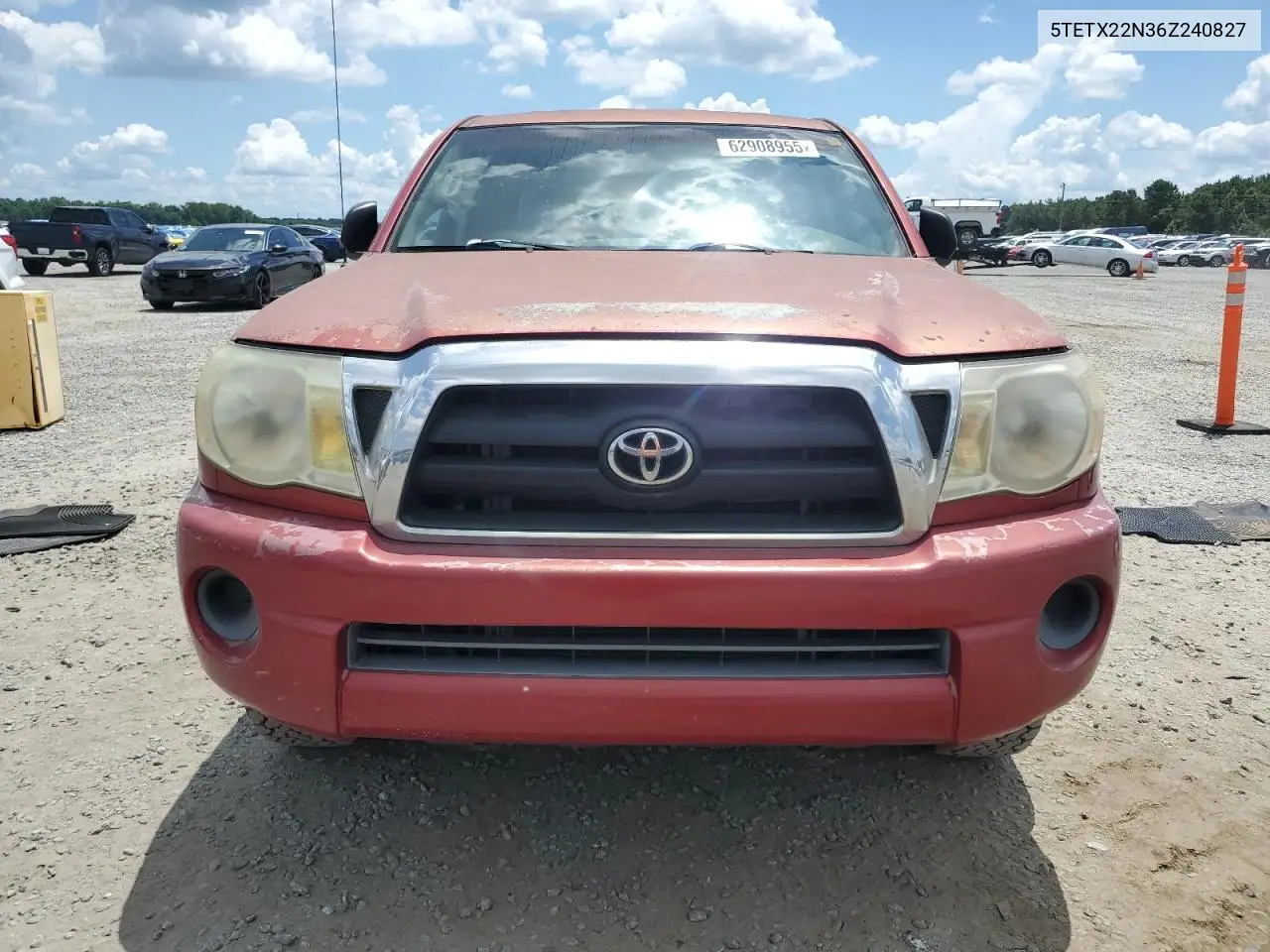 2006 Toyota Tacoma Access Cab VIN: 5TETX22N36Z240827 Lot: 62908955