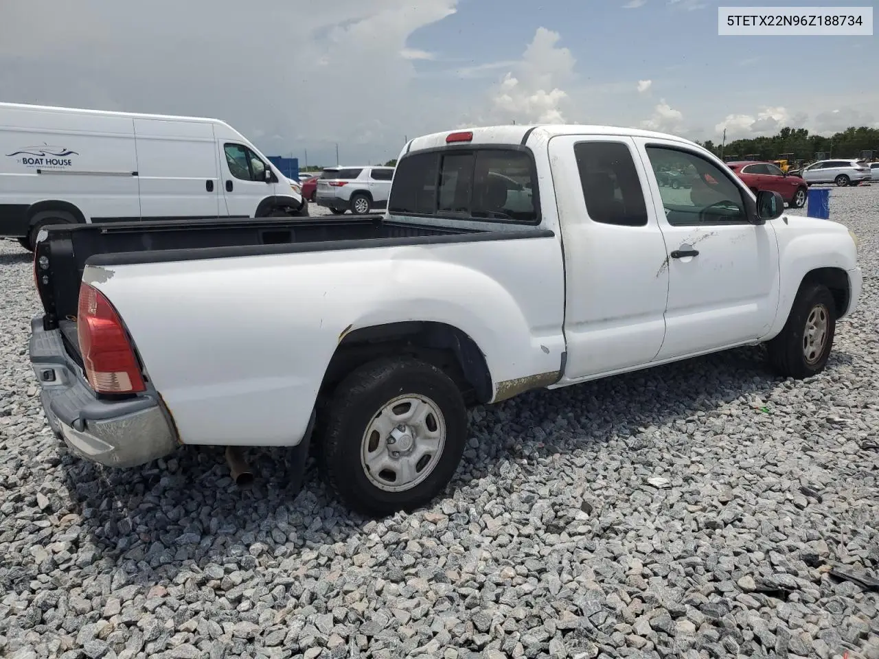 2006 Toyota Tacoma Access Cab VIN: 5TETX22N96Z188734 Lot: 62922495