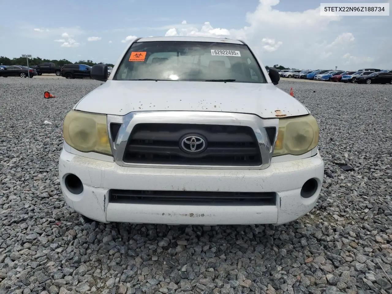 2006 Toyota Tacoma Access Cab VIN: 5TETX22N96Z188734 Lot: 62922495