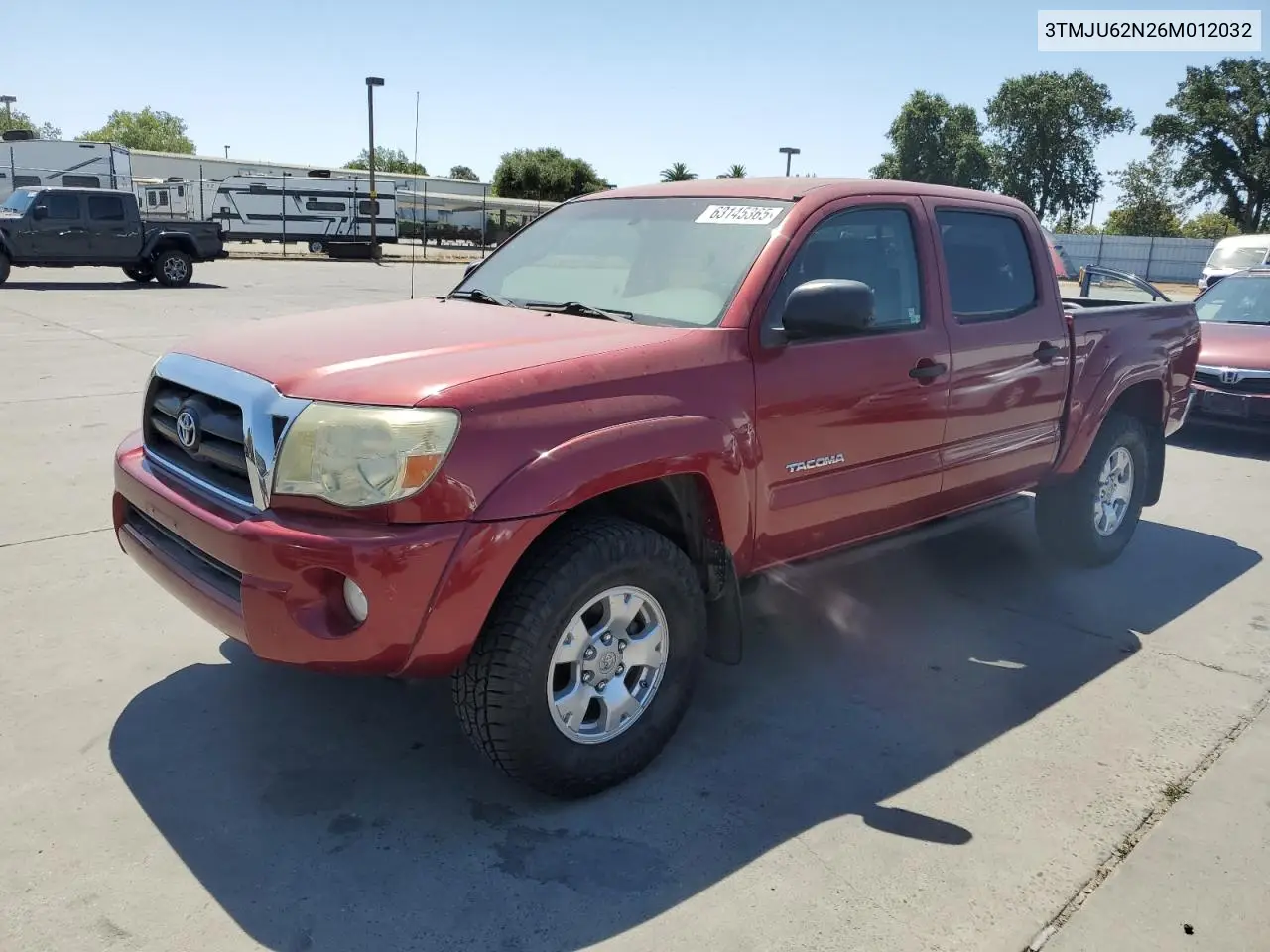 2006 Toyota Tacoma Double Cab Prerunner VIN: 3TMJU62N26M012032 Lot: 63145365