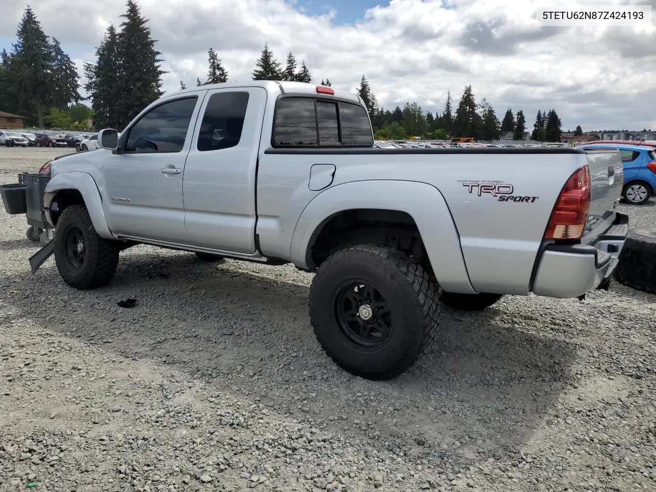 5tetu62n87z424193 5TETU62N87Z424193 2007 Toyota Tacoma Prerunner Access Cab
