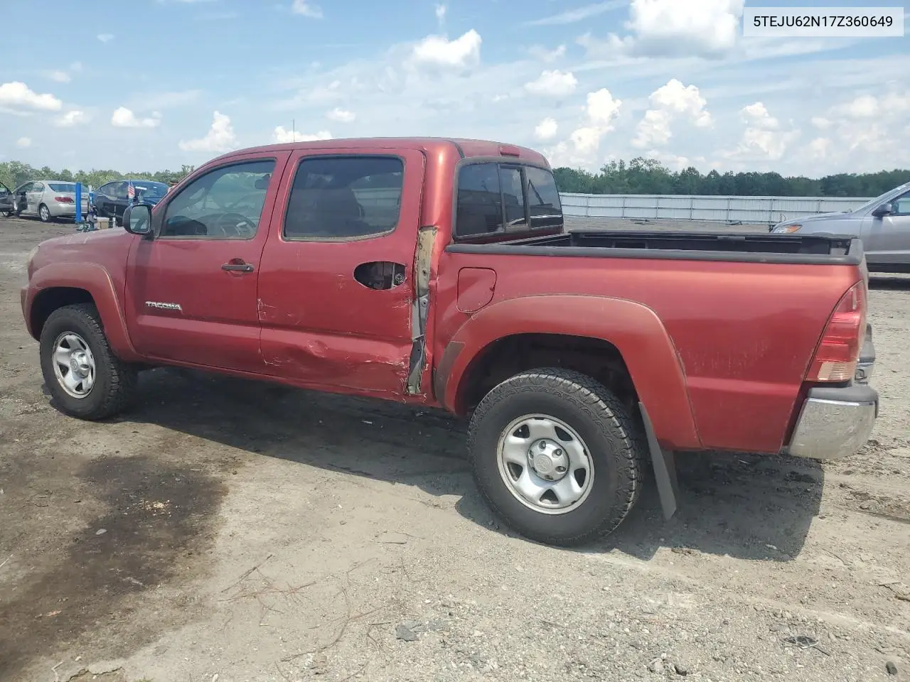 2007 Toyota Tacoma Double Cab Prerunner VIN: 5TEJU62N17Z360649 Lot: 62150735