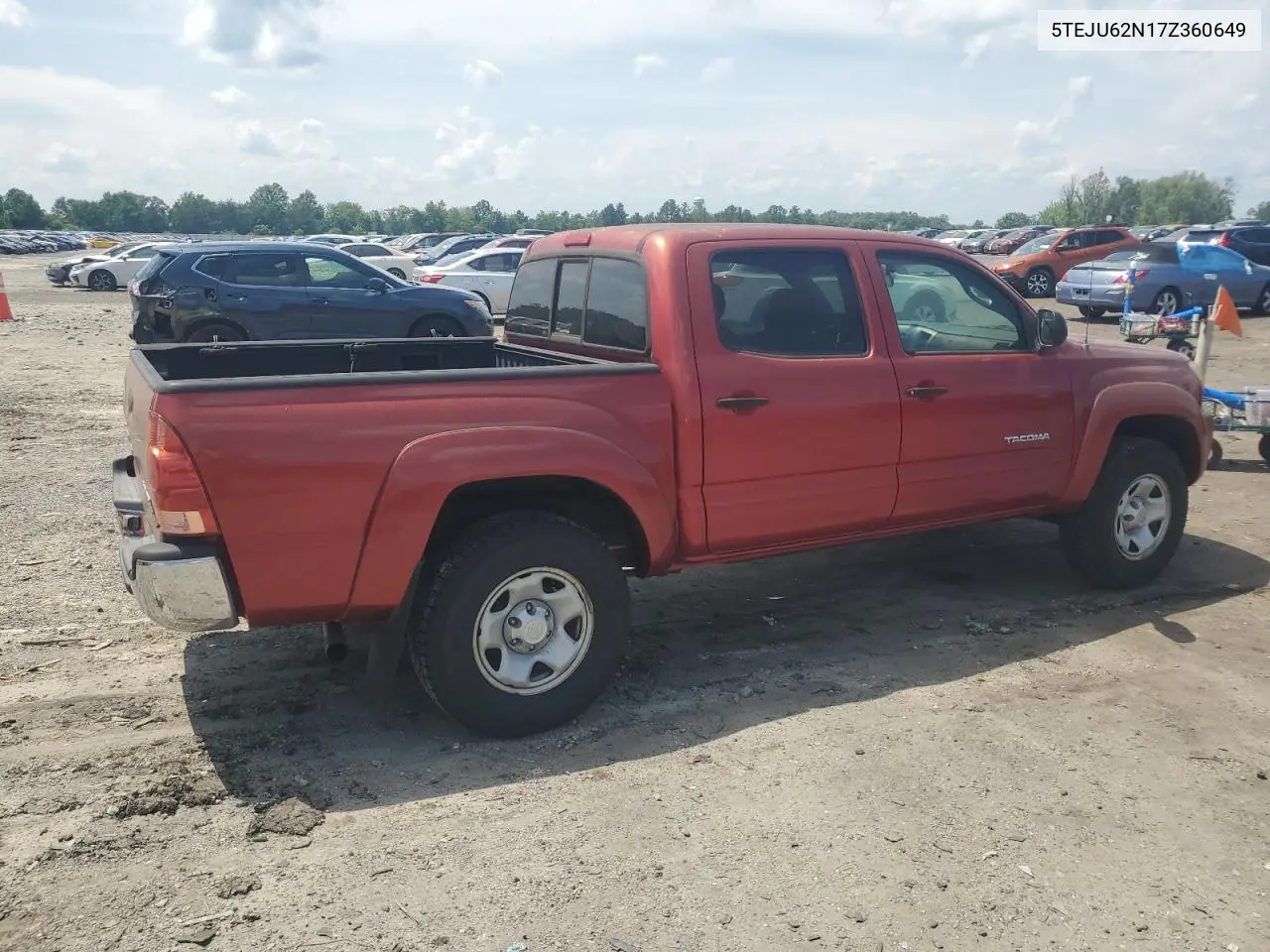 2007 Toyota Tacoma Double Cab Prerunner VIN: 5TEJU62N17Z360649 Lot: 62150735