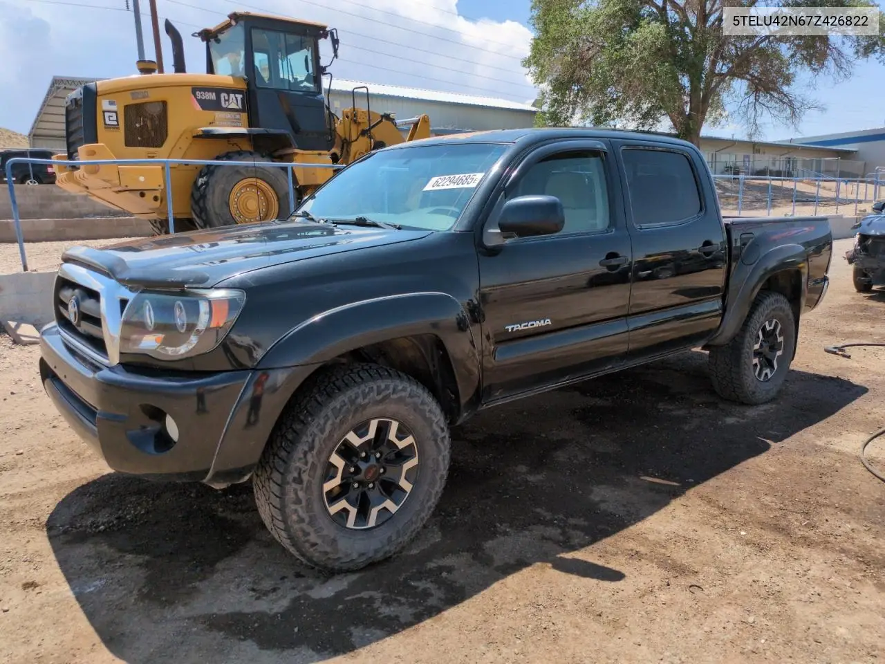 2007 Toyota Tacoma Double Cab VIN: 5TELU42N67Z426822 Lot: 62294685