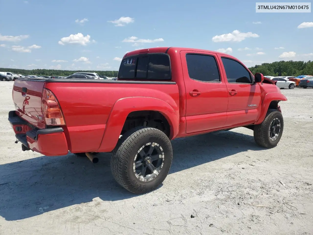 2007 Toyota Tacoma Double Cab VIN: 3TMLU42N67M010475 Lot: 62717135