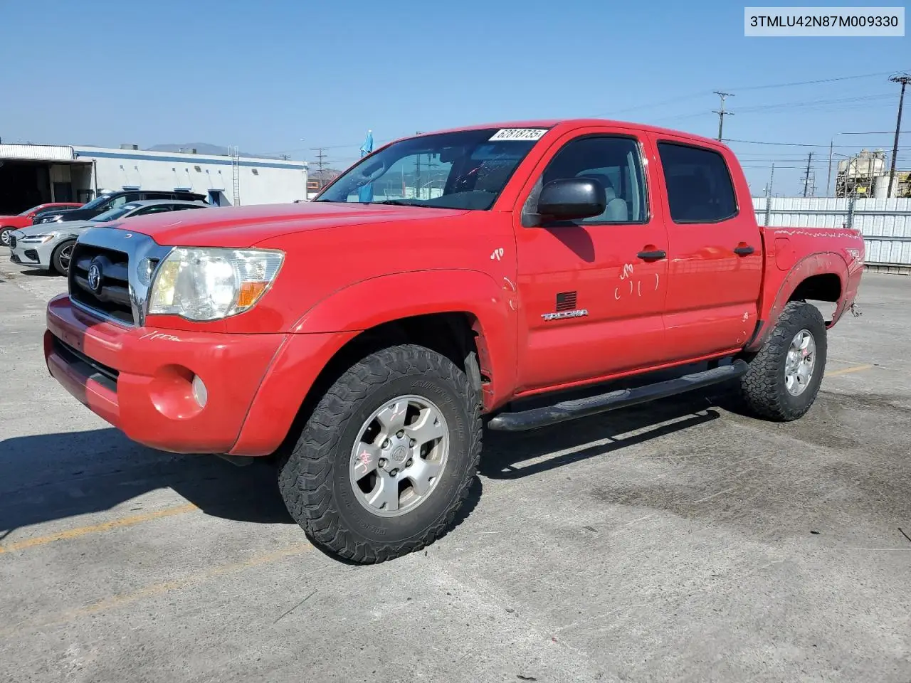 2007 Toyota Tacoma Double Cab VIN: 3TMLU42N87M009330 Lot: 62818735